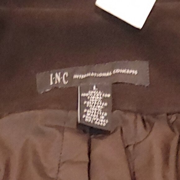 Cotton Twill Insulated Classy Coat - Size Large  - Color Brown - Picture 7 of 12